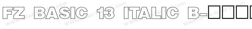 FZ BASIC 13 ITALIC B字体转换